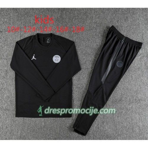 PSG Dječji Komplet Sweatshirts Jordan Crna 2018/19 PSG Dječji Komplet Sweatshirts Jordan Crna 2018/19